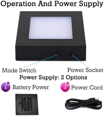 LED Lighted Square Display Stand for Decor and Crystals