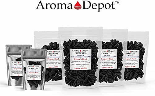 Aroma Depot 1 Inch Dragons Blood Incense Charcoal Cones Pack of 40-50