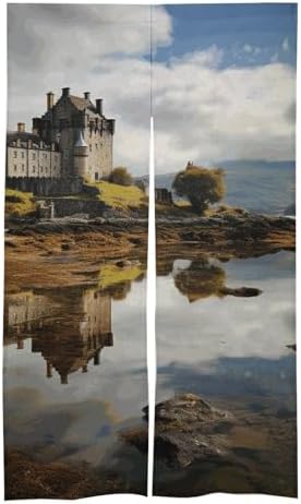 Scots Castle Door Cover Curtain 57x17 Inches Split Doorway Tapestry