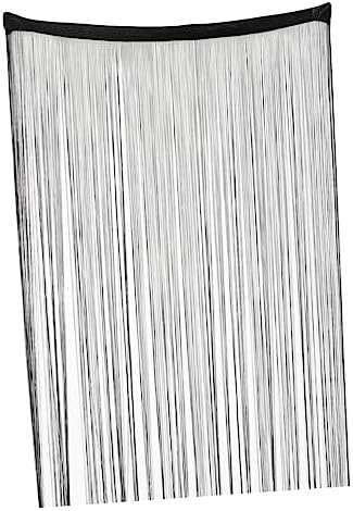 ABOOFAN Rod String Curtain with Tassels Black Doorway Decor