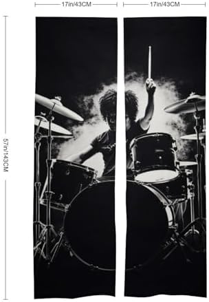 Drummer Door Cover Curtain 57x17 Inches