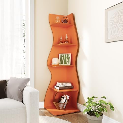 LITTLE TREE 5-Tier Wall Corner Bookshelf Modern