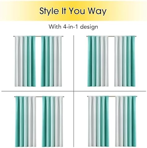 Geomoroccan Ombre Blackout Curtains 54 Inch 2 Panels