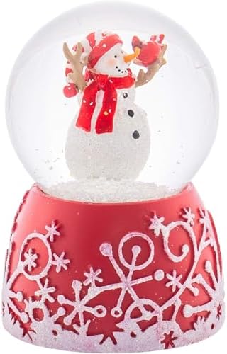 Roman Holiday Red Snow Globe Jingle Bells 80MM