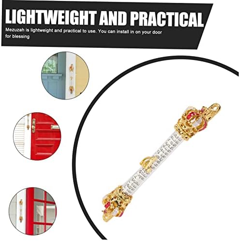 Healifty Metal Mezuzah Ornament for Home Door Decoration