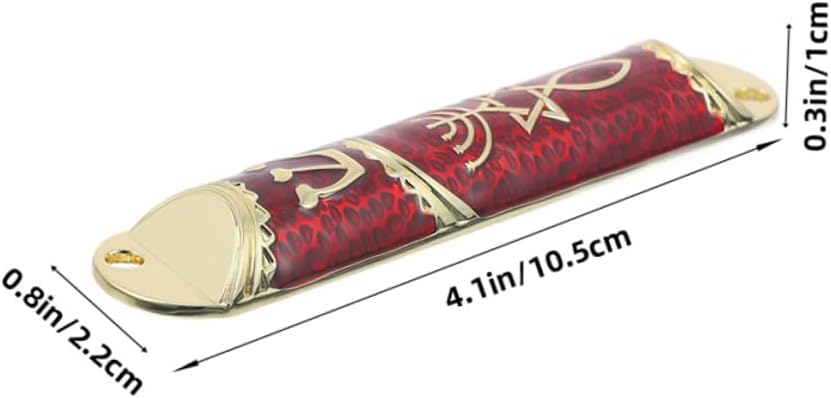 2 Sets Elegant Jewish Mezuzah with Authentic Scroll and Unique Metal Design