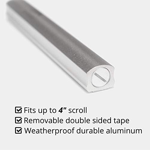 AS Mezuzot Aluminum Waterproof Mezuzah Silver 5inch
