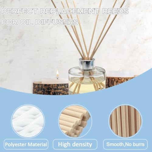 3mm Rattan Reed Diffuser Sticks - 100 Count Long-Lasting White