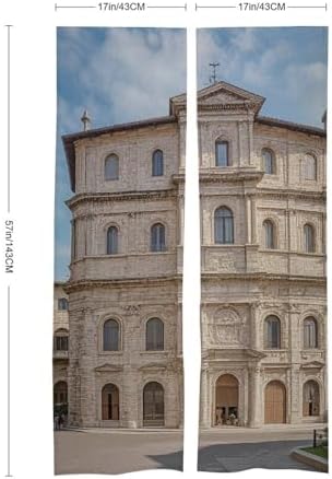 Italian Small Town Door Cover Curtain 57x17 Inches