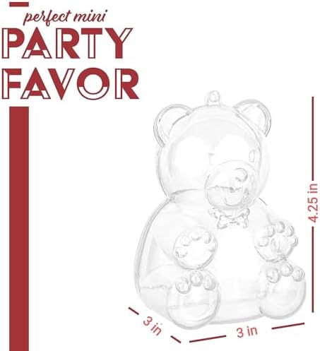 Hammont Tree Ornaments - 9 Pack Acrylic Bear Shaped Christmas Decor
