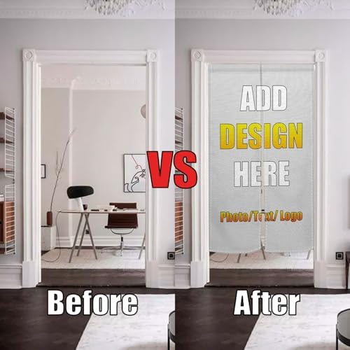 Custom Noren Door Curtain with Double Sided Design