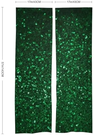 Green Sequin Sparkle Door Curtain Panel