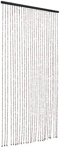 Eapmic Wood Bamboo Beaded Curtain Panels