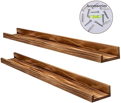 AZSKY Rustic Floating Shelves Set of 2 for Wall Display