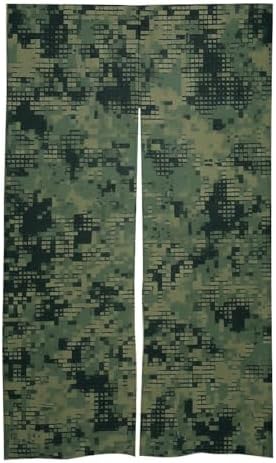Green Army Digital Camouflage Door Curtain 57 X 17 Inches