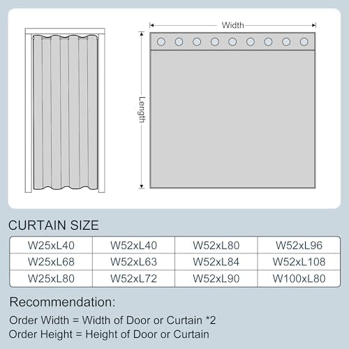AOSKY Door Curtains for Privacy and Light Block