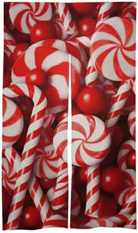 Candy Canes Door Cover Curtain 57x17 Inches