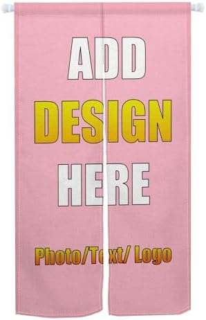 Custom Noren Curtain for Door Divider with Photo Text Logo