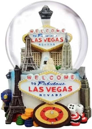 City-Souvenirs Las Vegas Snow Globe Skyline of Casinos 35 Inches