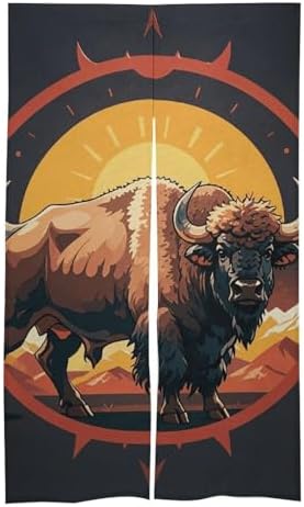 Wild American Bison Door Cover Curtain 57x17 Inches