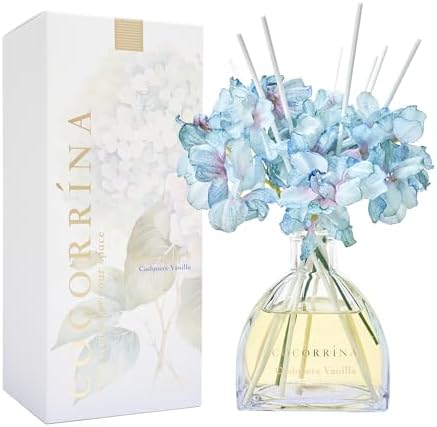 COCORRINA Reed Diffuser - 85 Oz Cashmere Vanilla Set with 8 Sticks