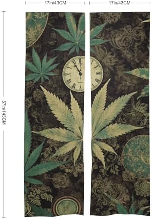 A Puff in Time Weed Door Curtain 17x57 Inch