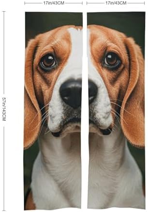 Beagle Dog Door Cover Curtain 57x17 Inches