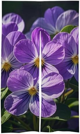 Violets in Bloom Door Curtain Panel 17x57 Inch