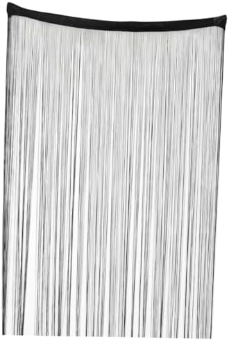 Black Tassel Rod Curtain for Doorway and Room Divider