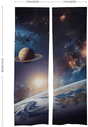 Universe Galaxy Door Curtain Split Blackout Panel