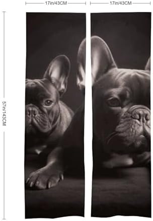 French Bulldog Door Curtain 57 x 17 Inches