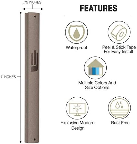 AS Mezuzot Modern Aluminum Mezuzah Case