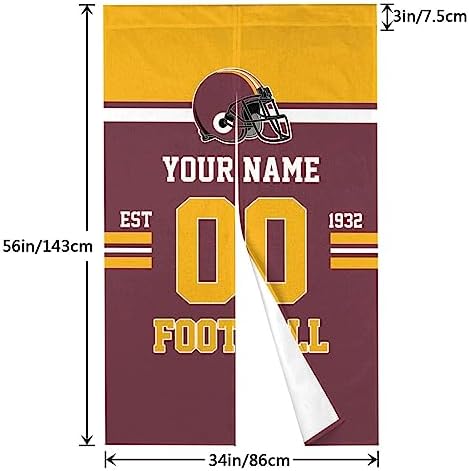 Custom Door Curtain with Name and Number