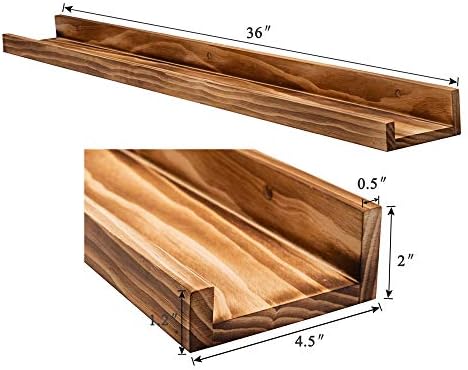 AZSKY Rustic Floating Shelves Set of 2 for Wall Display