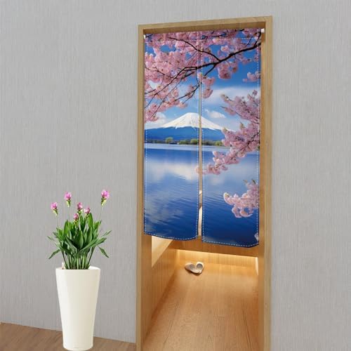Japanese Mount Fuji Noren Door Curtain 335x669 In