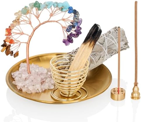 ZenBless Chakra Healing Crystal Tree Incense Holder