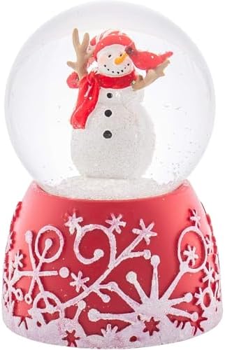 Roman Holiday Red Snow Globe Jingle Bells 80MM