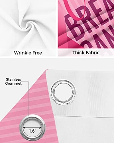 Cure Breast Cancer Door Curtains - 96 Blackout Panels for Bedrooms