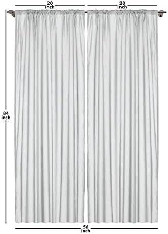 Ambesonne Thistle Curtains 2 Panel Set Brown White