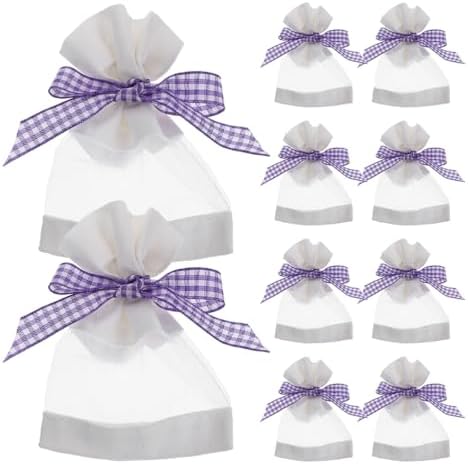 LUOZZY Lavender Sachet Bags with Bowknots 20pcs