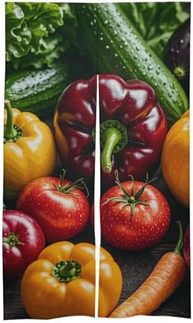Fresh Vegetables Fruits Door Cover Curtain 57x17 Inch