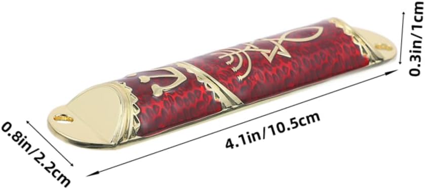 2 Sets Elegant Metal Mezuzah Case with Scroll