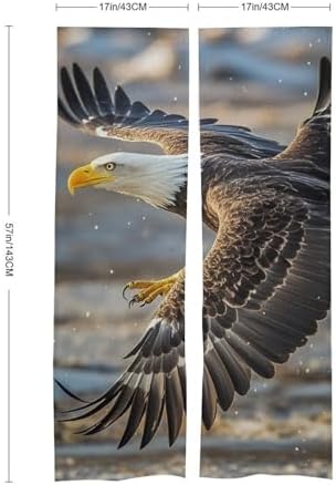 Bald Eagle Flying Door Cover Curtain 57x17 Inches