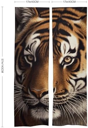 Bengal Tiger Door Curtain 57x17 Inches