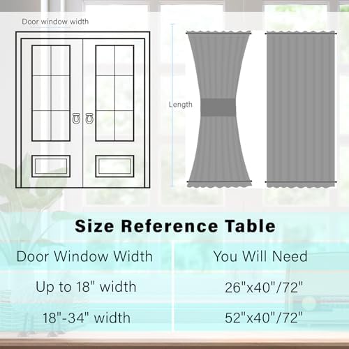 White French Door Curtain with Tieback and Floral Voile Lace