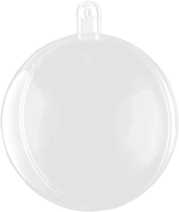 Uxcell Clear Plastic Hanging Christmas Bauble Ball 30pcs
