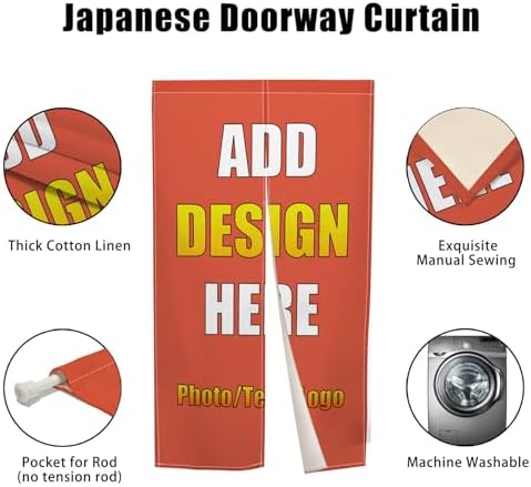 Custom Noren Curtain for Home Decor 335x709 Inches
