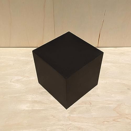 14 Inch Matte Black Display Cube Pedestal Stand