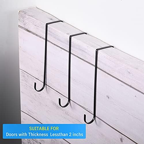 Hotop 16 Piece Christmas Wreath Hanger Door Hooks Set Black