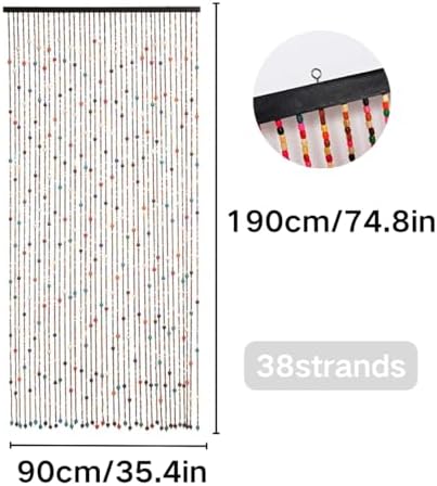 Doorway Beads Bamboo Curtain 38 Strands 354x748in